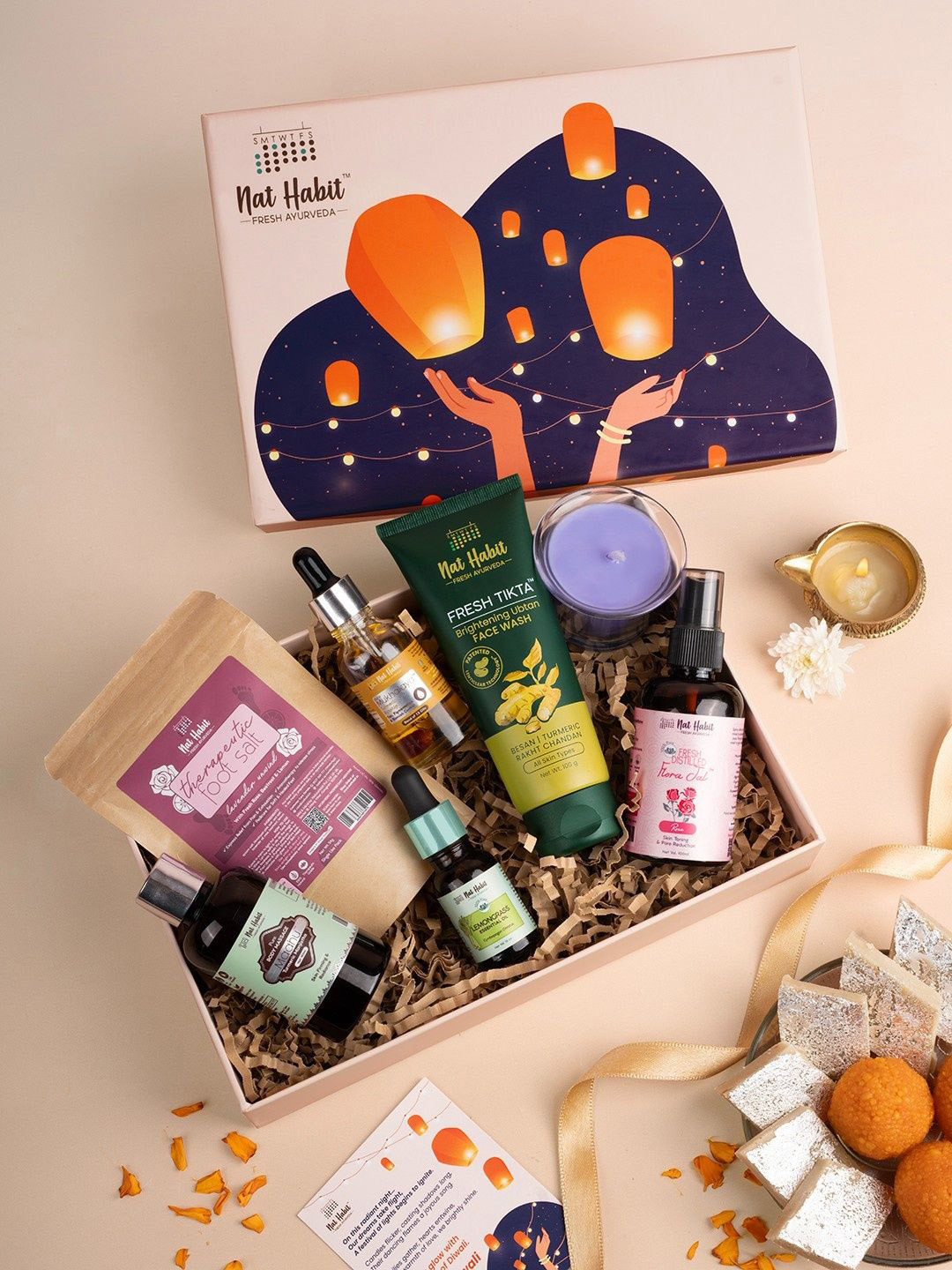 Nat Habit Set Of 7 Bath & Body Gift Set