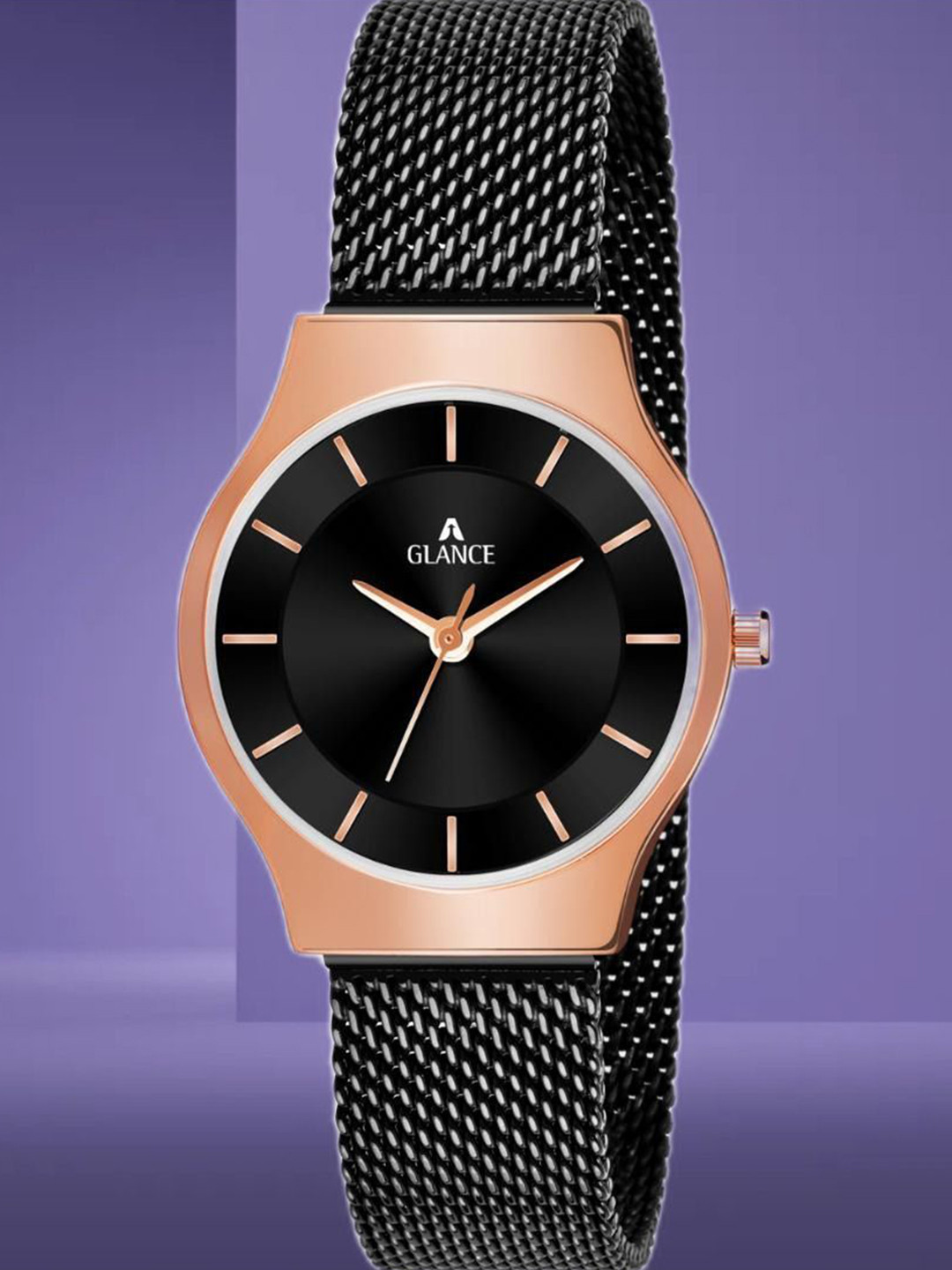 Aglance Unisex Set of 2 Bracelet Style Straps Analogue Watches 8172B_B_rl12