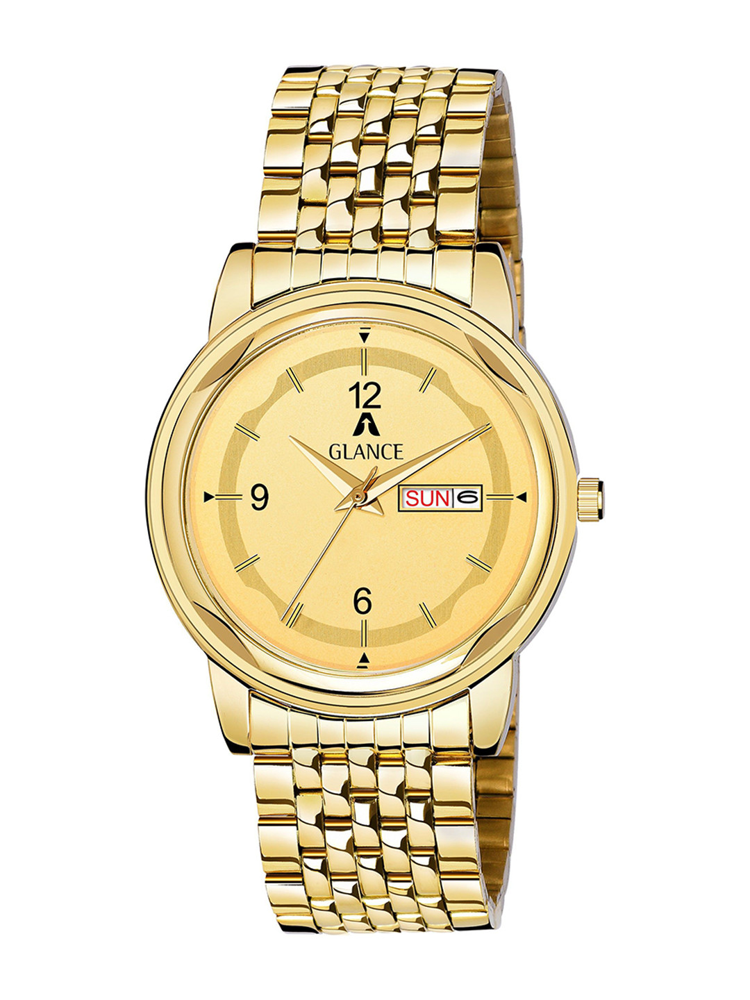Aglance Men Stainless Steel Bracelet Style Straps Analogue Watches 1638YM02 Mens Watch