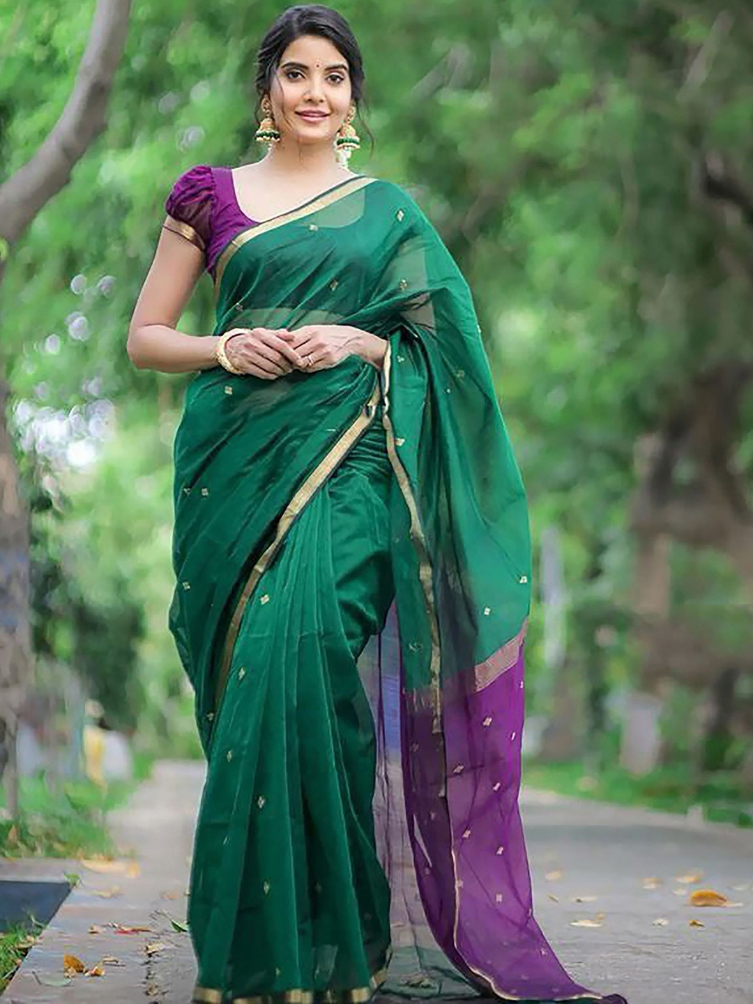 Moda Rapido Woven Design Banarasi Saree With Blouse Piece