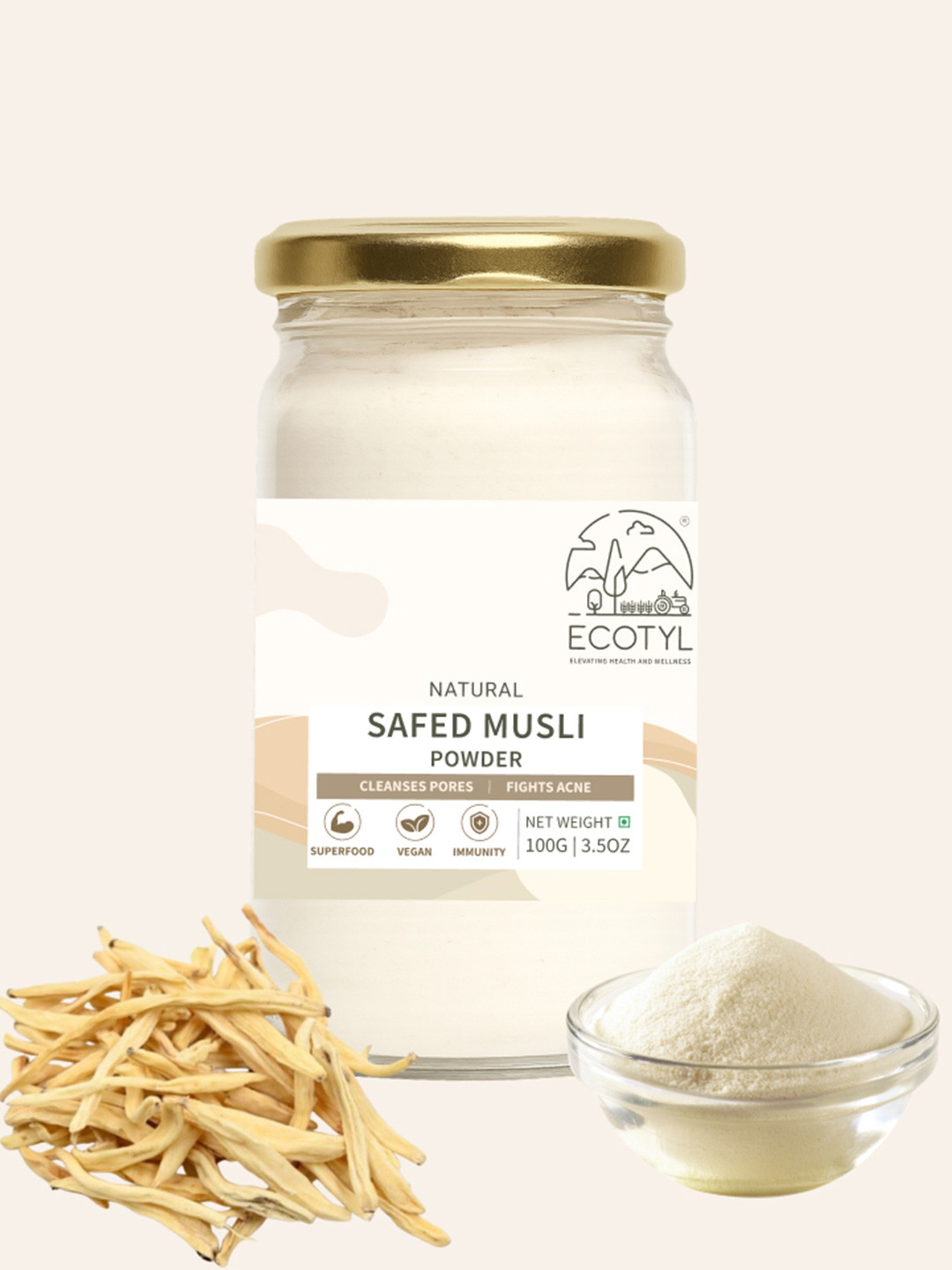 Ecotyl Safed Musli Powder- 100 g