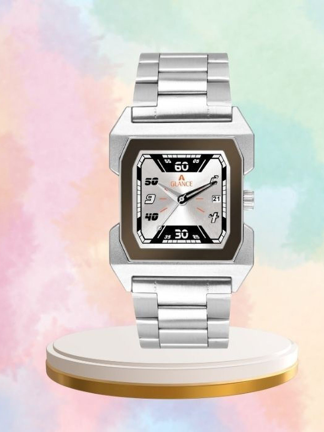 Aglance Unisex Embellished Bracelet Style Straps Analogue Watch New337_AG1574SM01