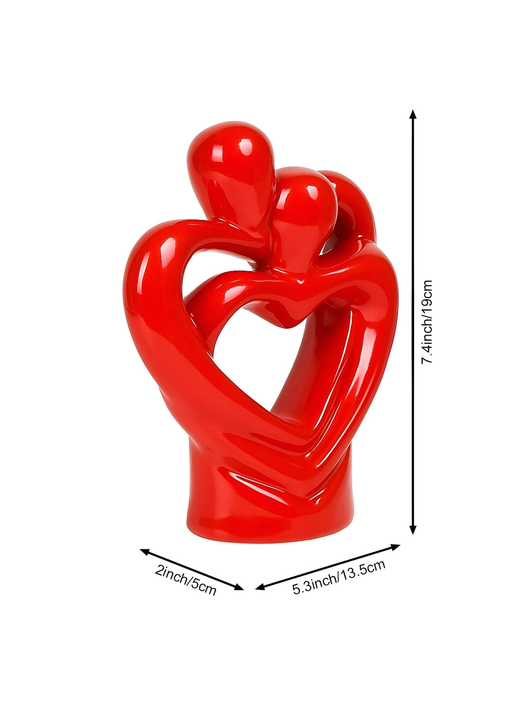 Ascension Red Couple Ceramic Figurine Showpiece