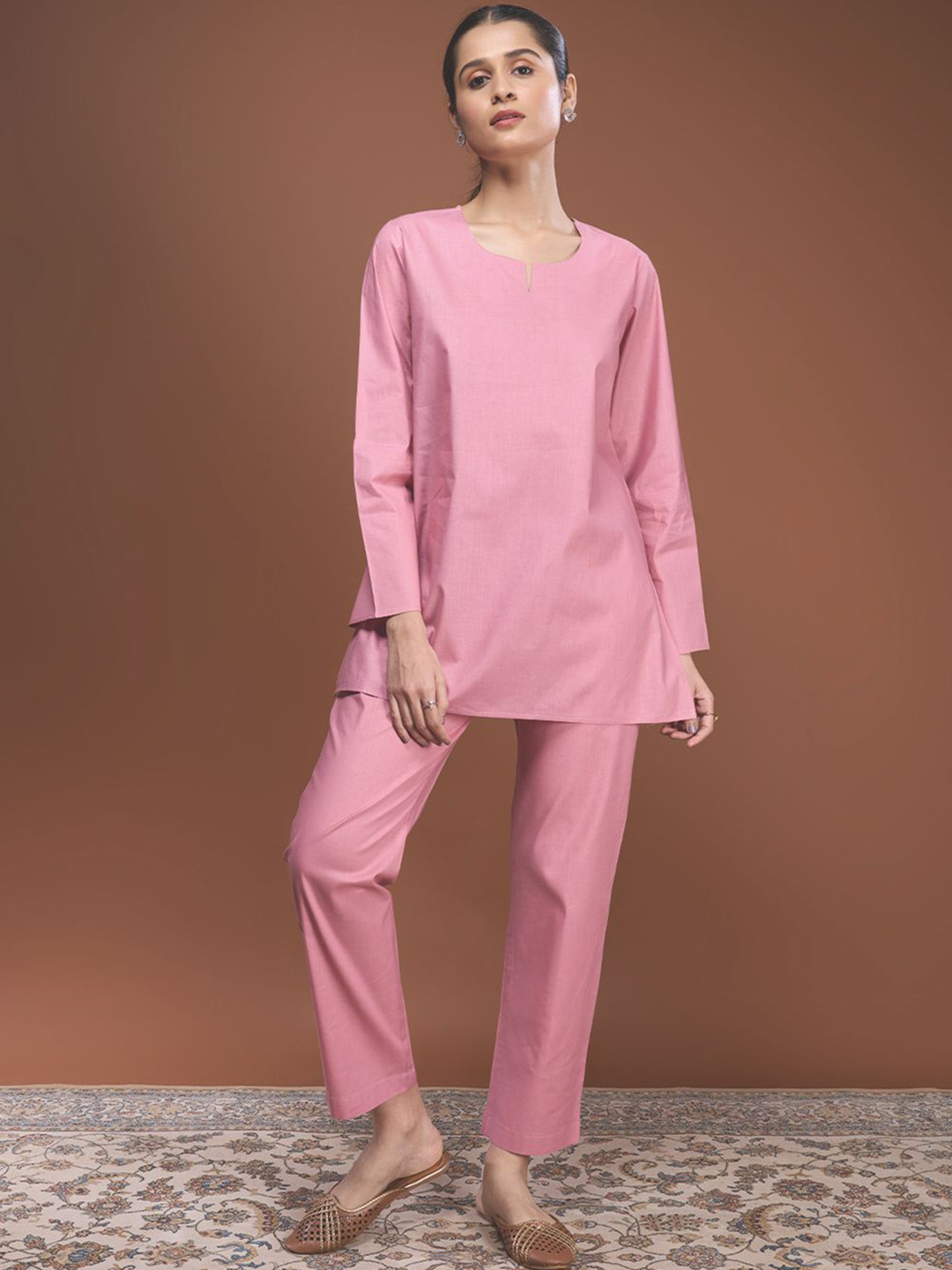 BYOGI Shuddhi Sandalwood Infused Pure Cotton Tunic With Pyjama