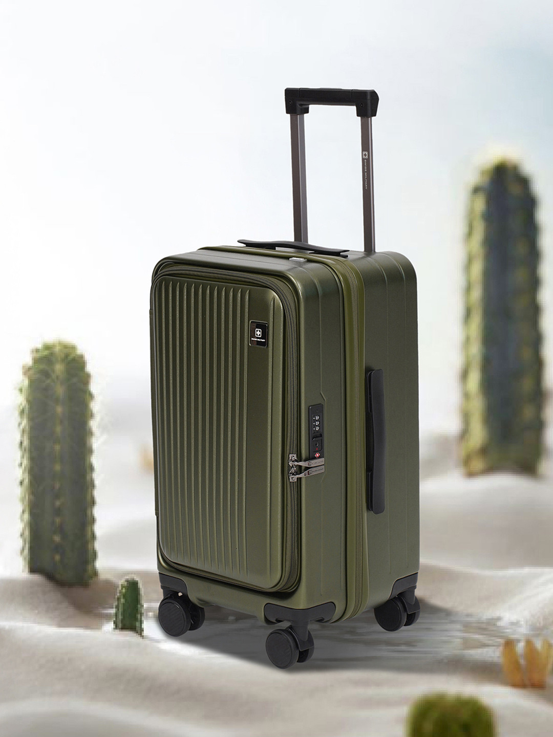 SWISS MILITARY Jade Hard Textured Hard Sided Cabin Trolley Bag