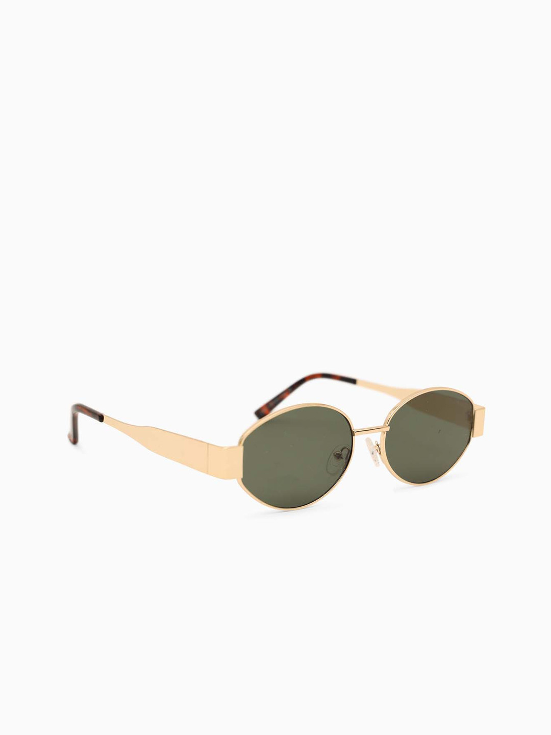 Kazo Women Classic Round Metal Sunglasses DT1003GREEN GOLD COMBO_D