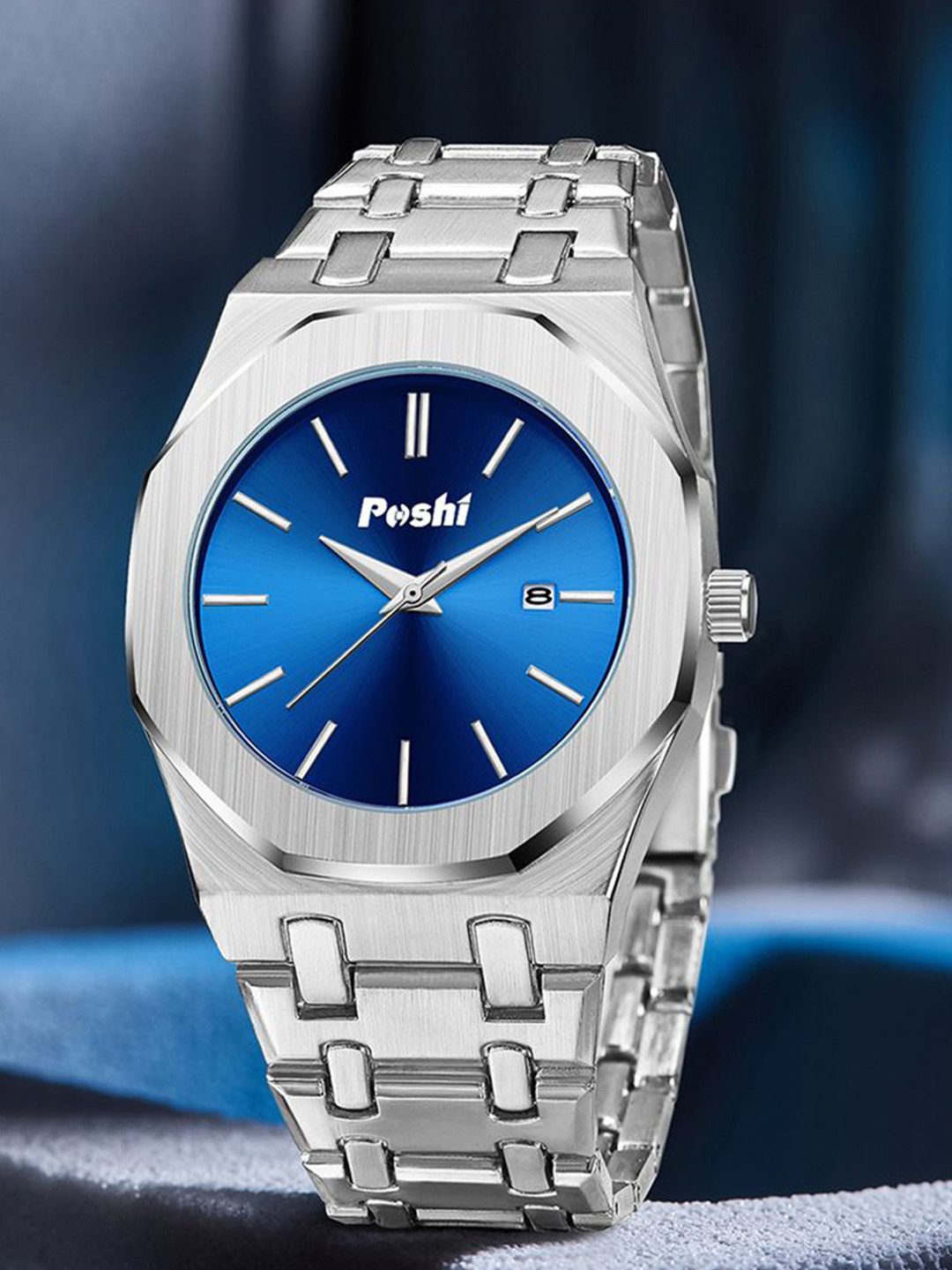 Poshi Men Dial & Stainless Steel Straps Analogue Watch POSW22-877323167259