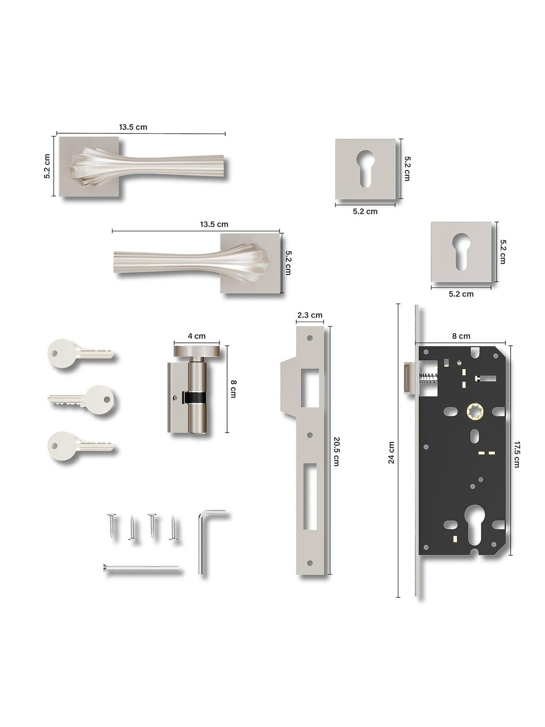 GLOXY Brass Main Door Mortise Lock