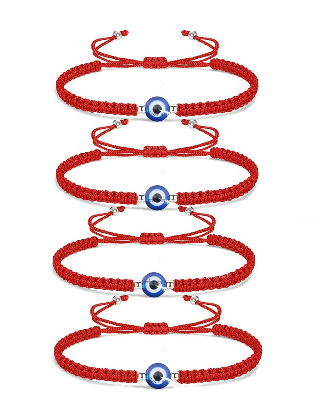EDMIRIA Blue Ceramic Evil Eye Turkey Eyes Bead Nazar Dhaga Bracelet