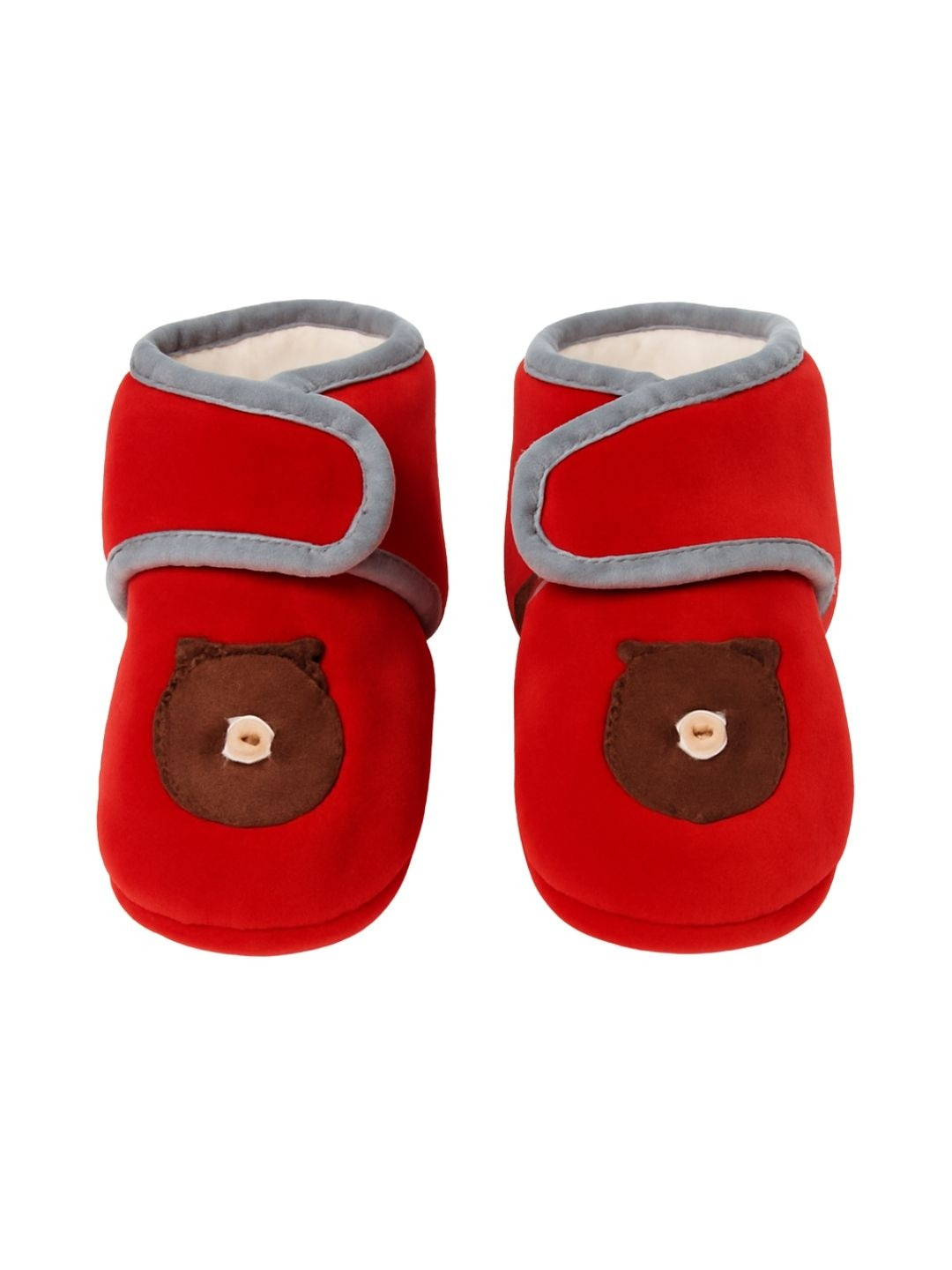 Cdeck Kids Velvet Finish Faux Fur Booties