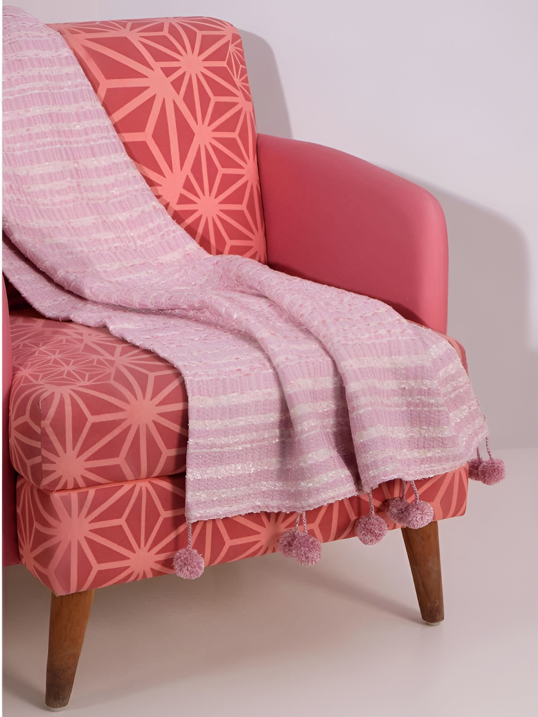 FREEDOM TREE Pink Pure Cotton Throw