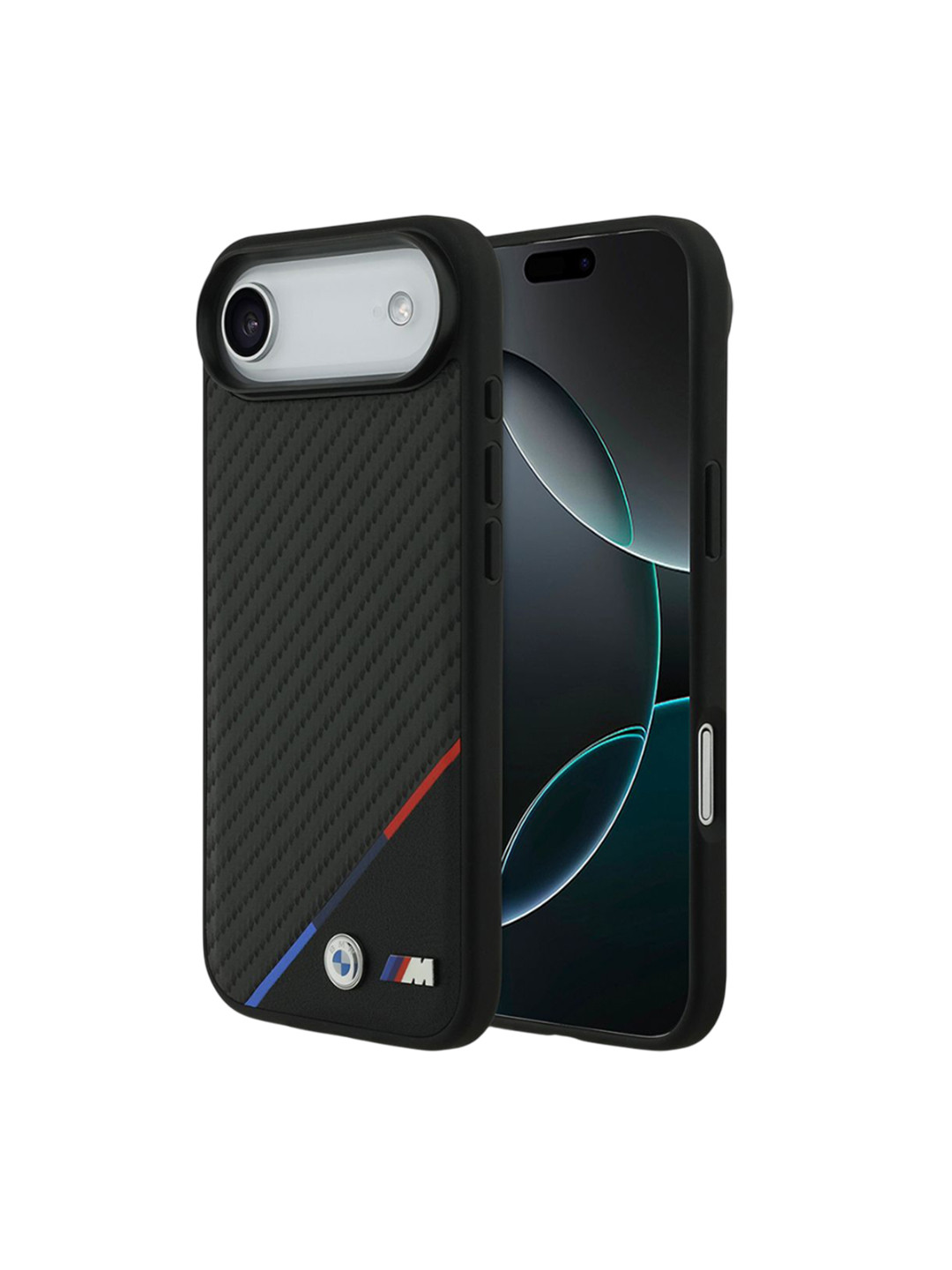 BMW Geometric Textured iPhone 17 Air Leather Back Case