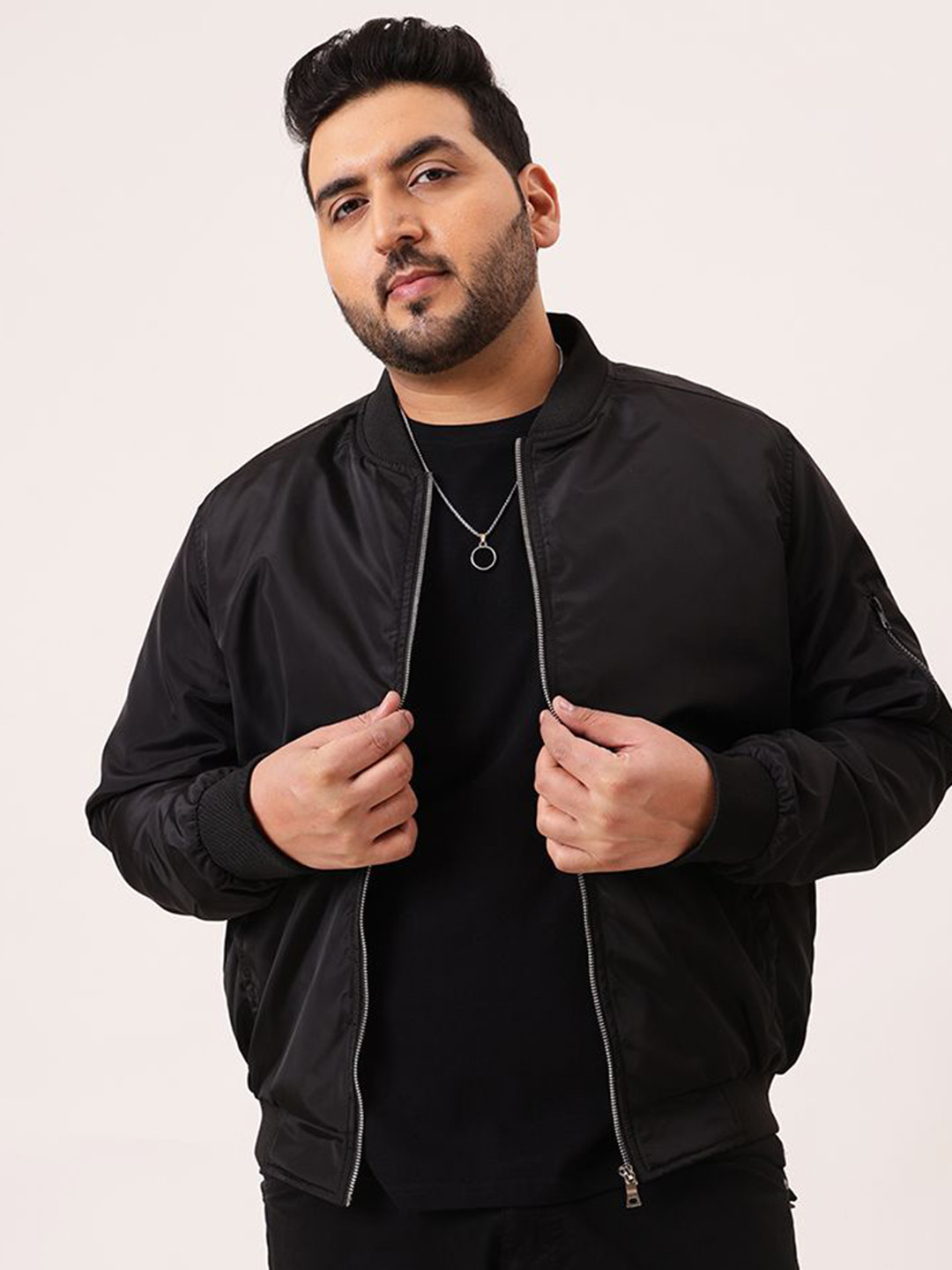 UNSTD Men Plus Size Classic Bomber Jacket