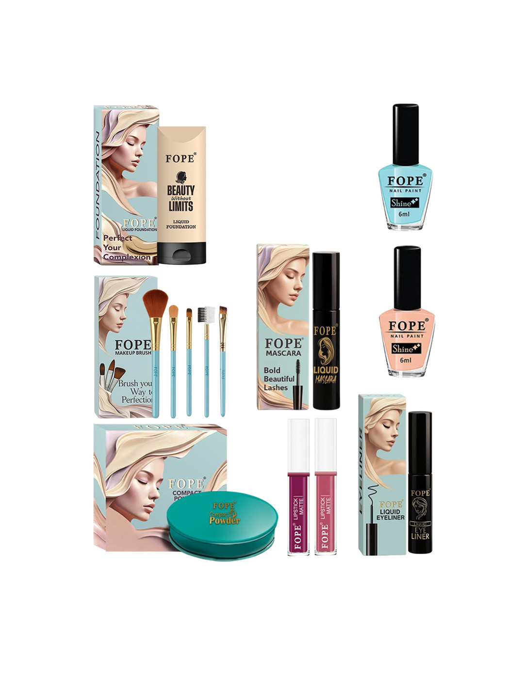 FOPE Set Of 13 Long Lasting Makeup Combo