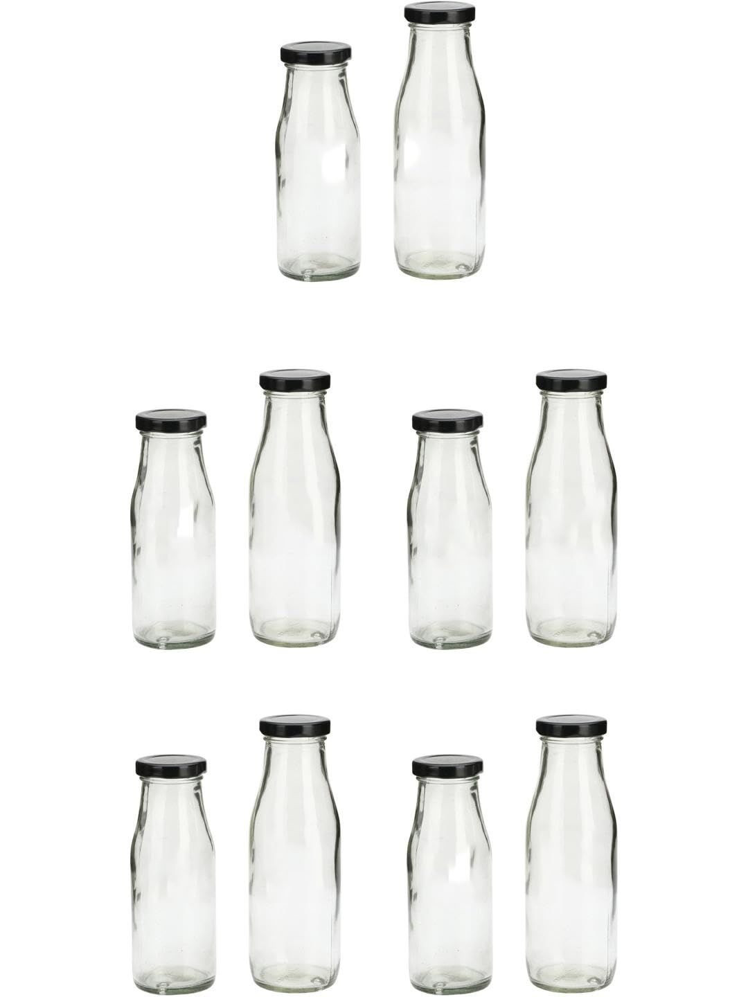 1ST TIME 10 Transparent Glass Solid Water Bottle