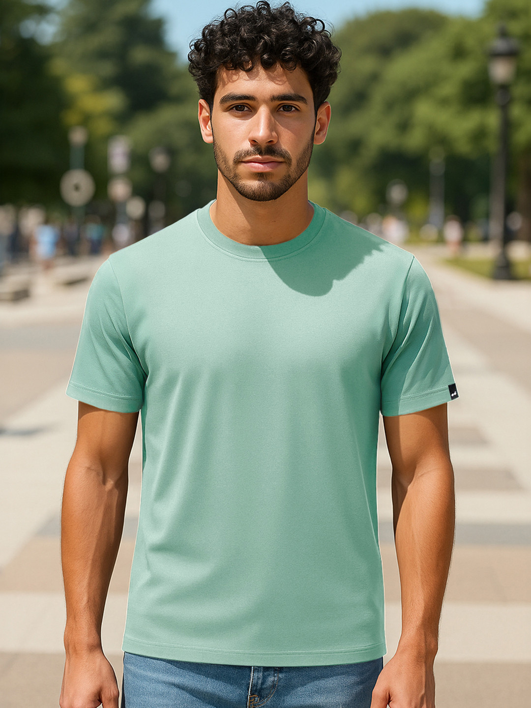 Bewakoof Men Iceberg Green T-shirt