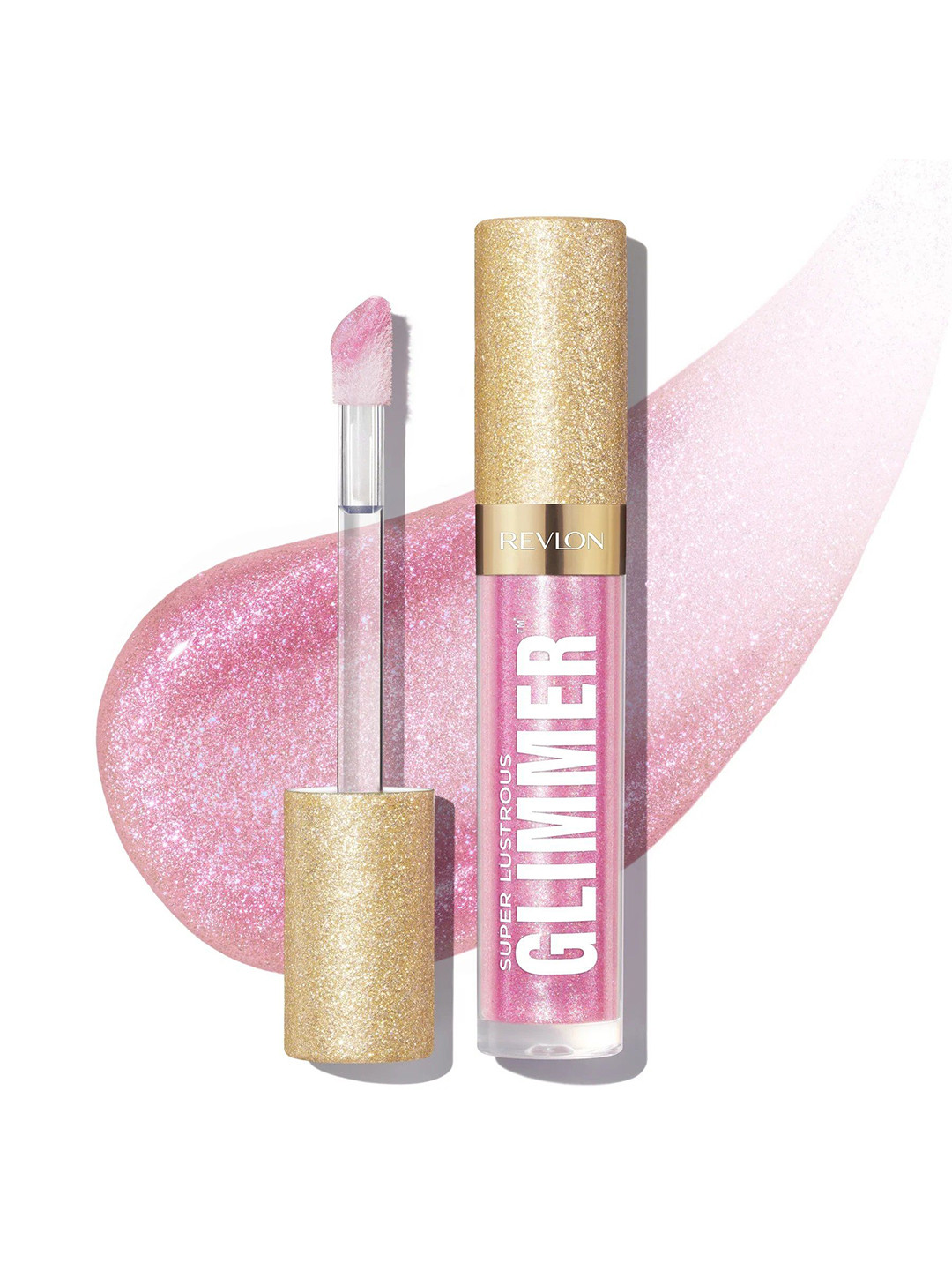 Revlon Super Lustrous Glimmer Lip Gloss- 3.8 ml- Pink Prisma 002