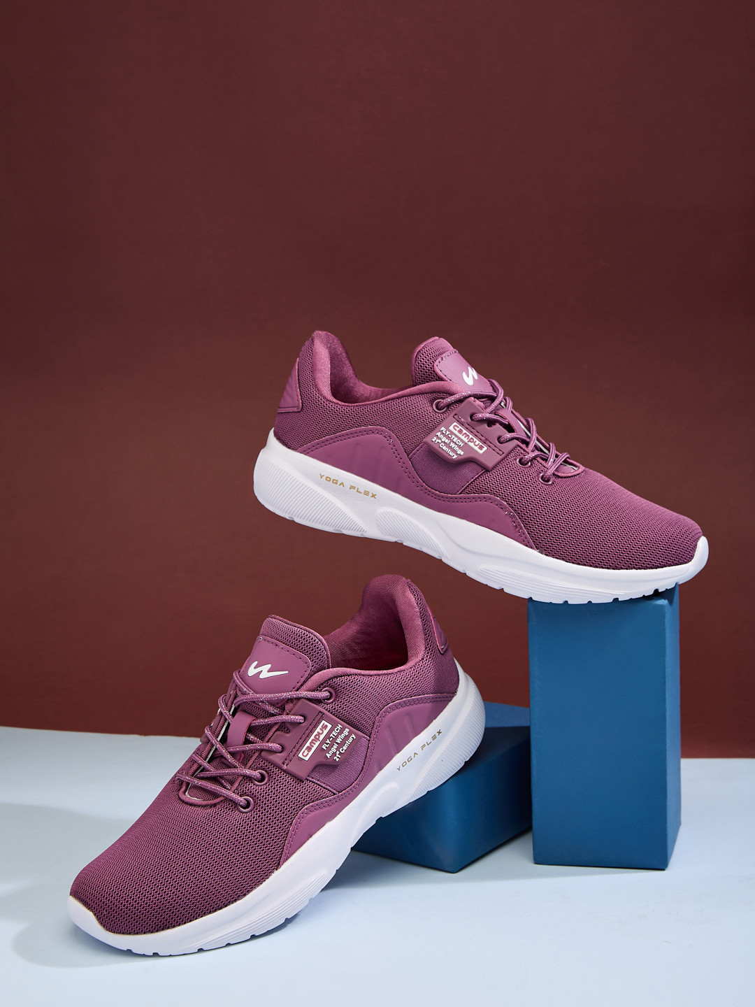 Campus Women CLAIRE Purple Mesh Running Shoes
