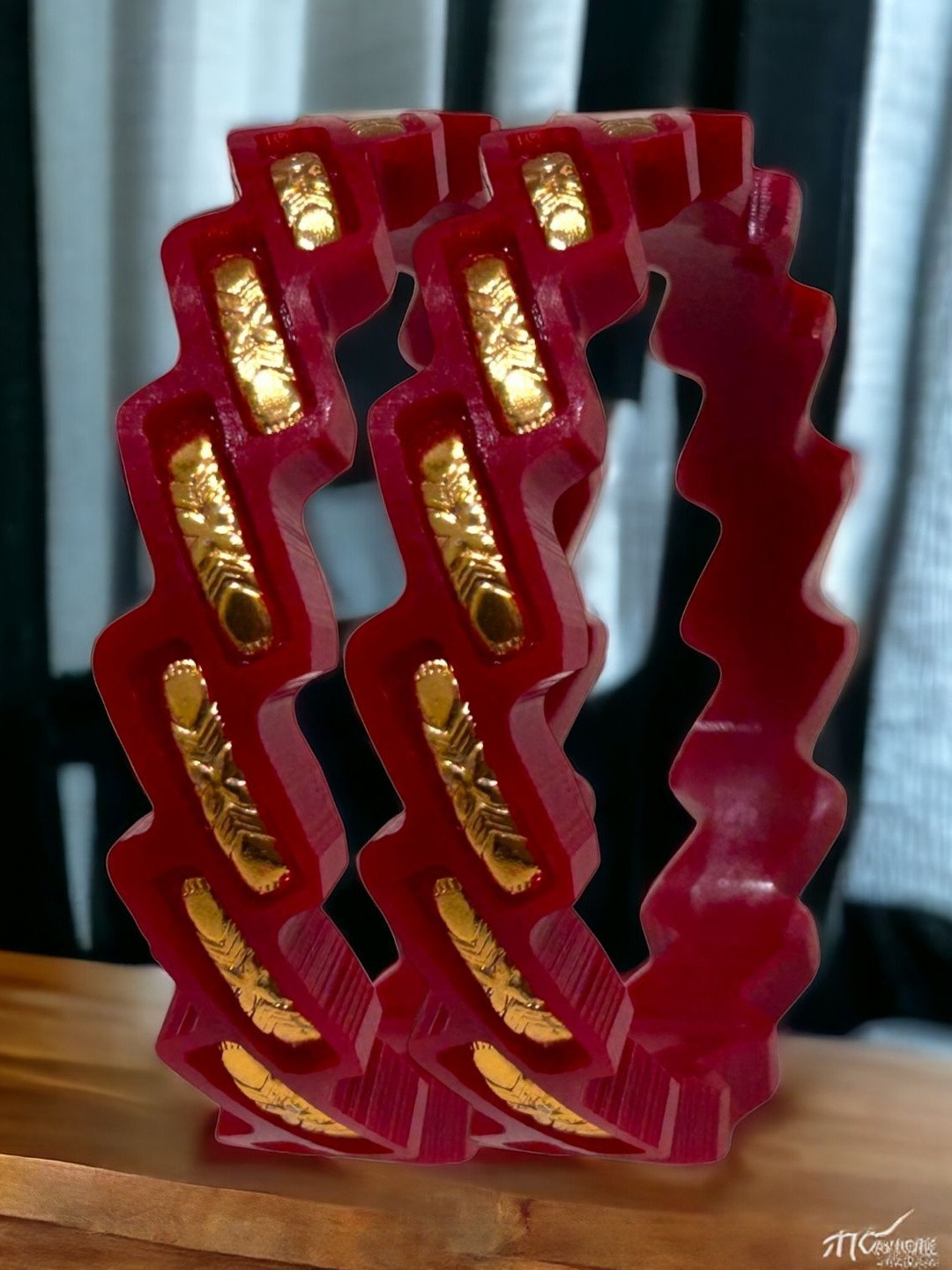 MAA sitala store Set of 2 Gold-Plated Plastic