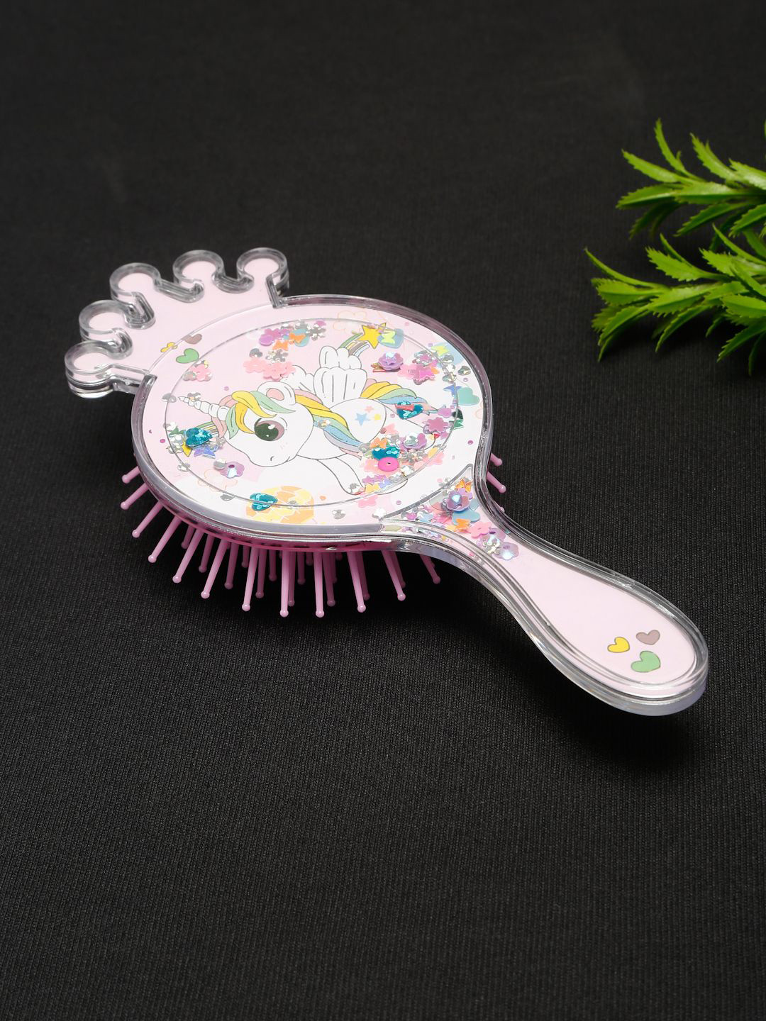 Stoln Girls Unicorn Theme With Glittery Hair Brush