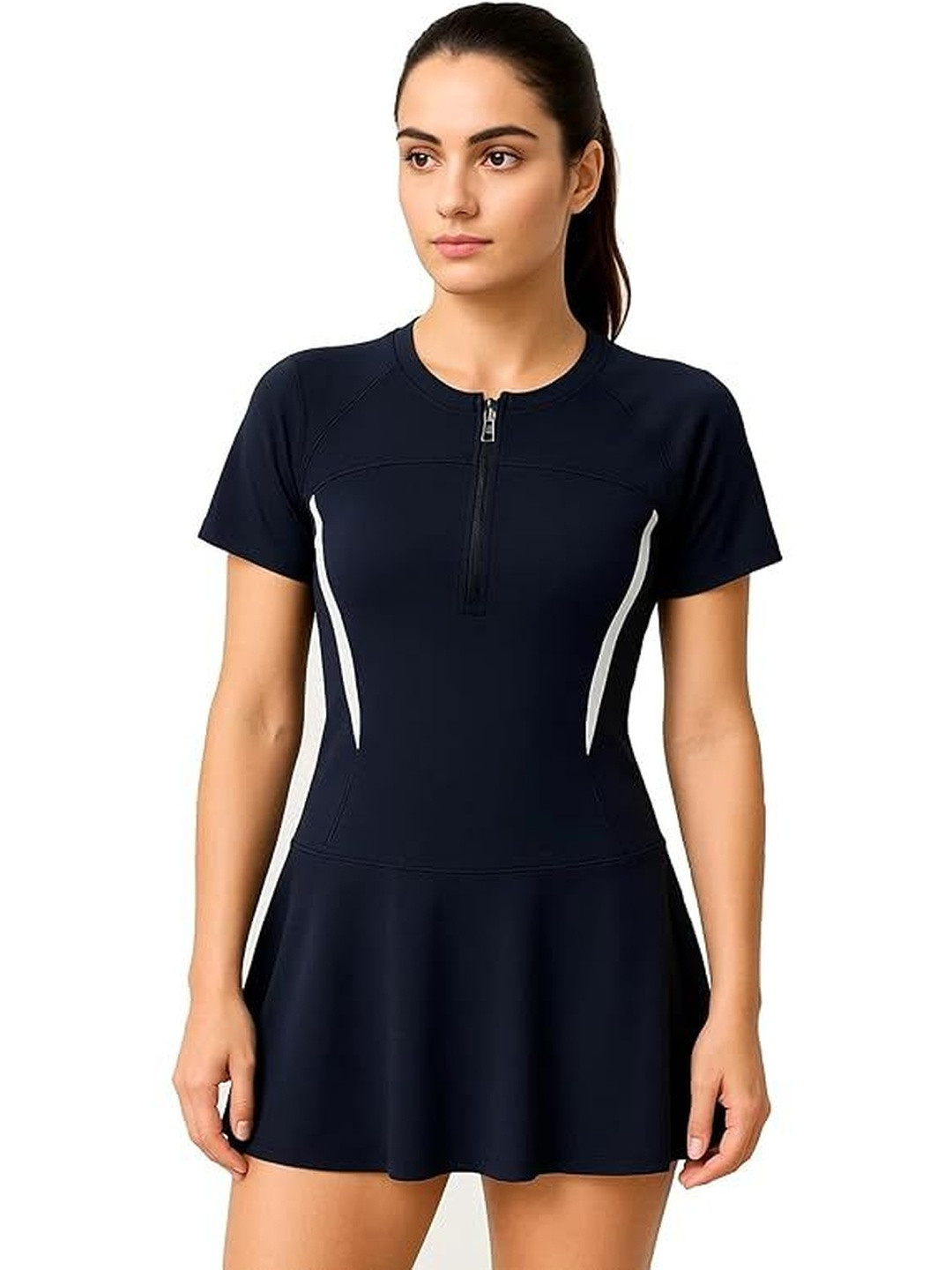 Eleg & Stilance Women Nylon Round Neck Full Coverage Swimwear