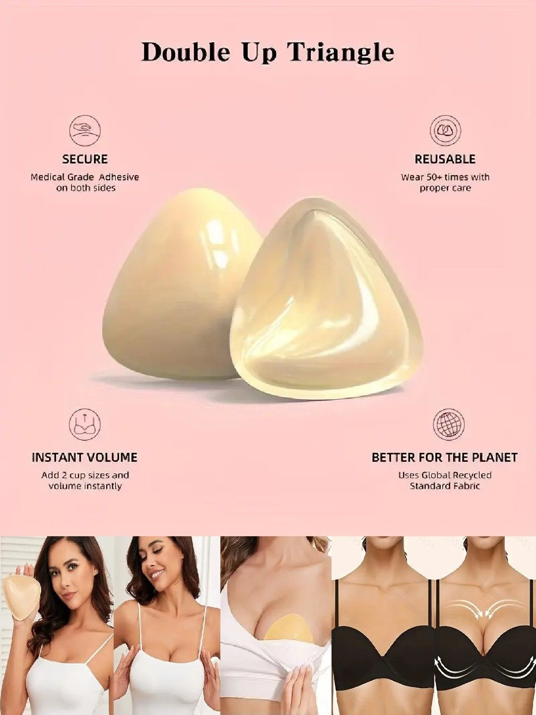 PIFTIF Invisible Push Up Pads Stick on Bra