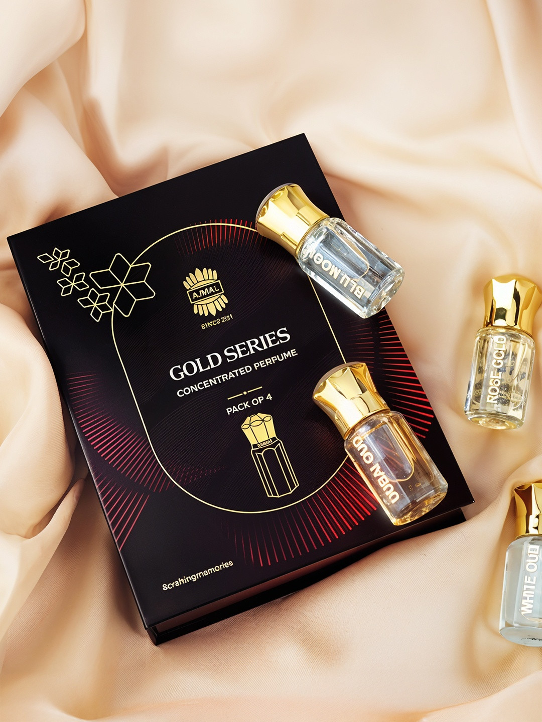 Ajmal Unisex Gold Long Lasting Attar Gift Set - 5 ml Each