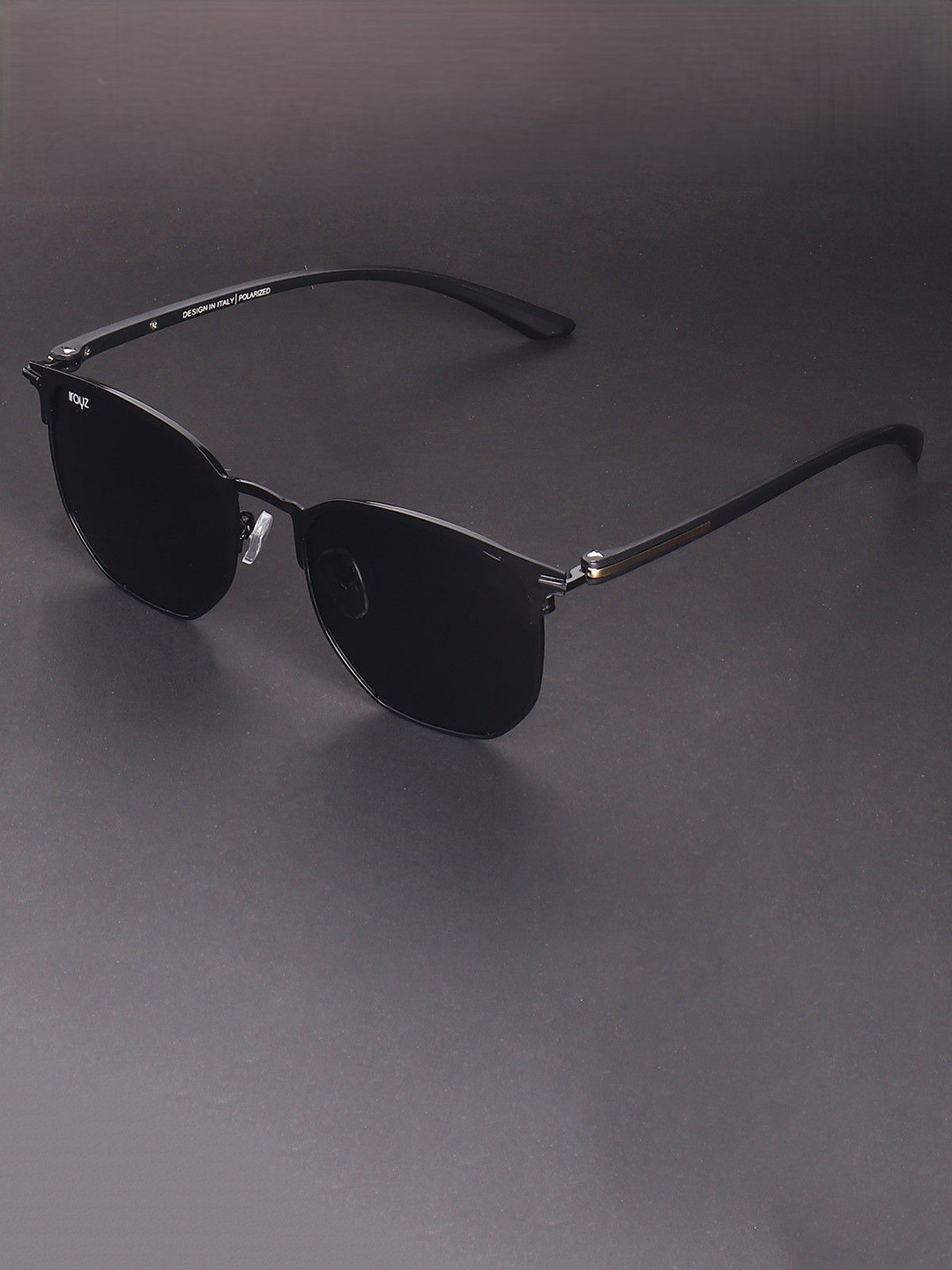 Irayz Unisex Square Sunglasses with Polarised and UV Protected William-Full-Black