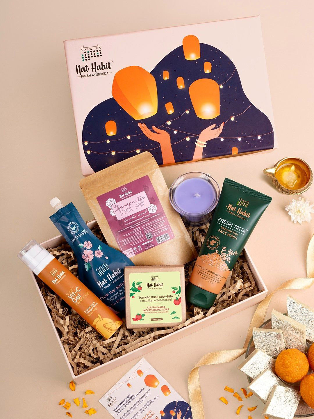 Nat Habit Set Of 6 Bath & Body Gift Set