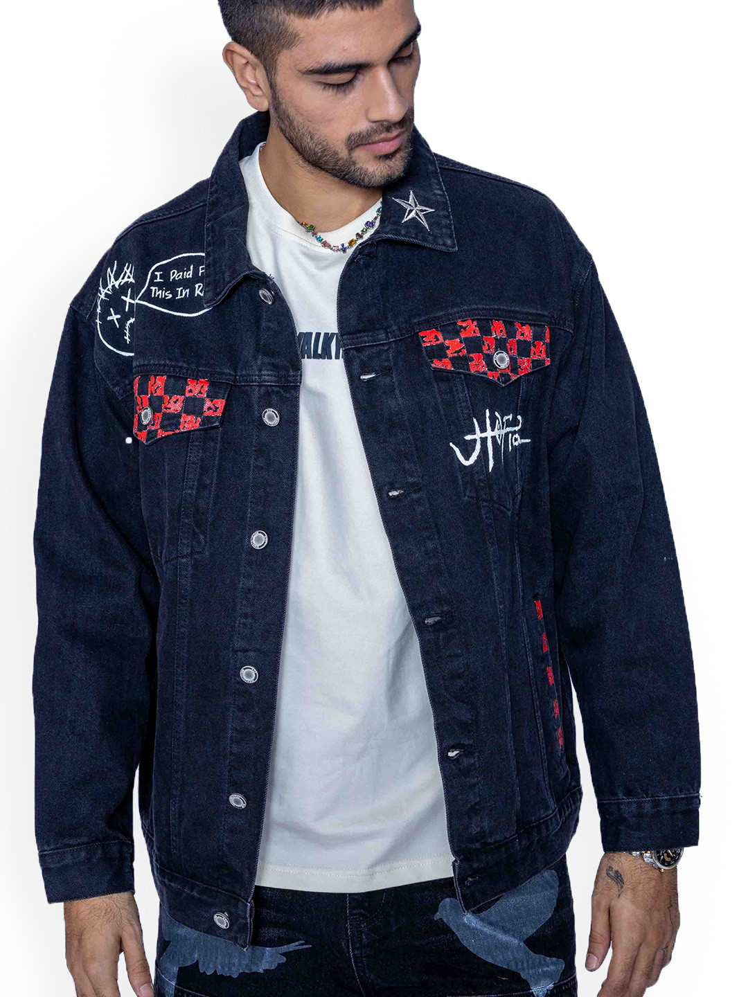 VALKYRE Men Water Resistant Parka With Embroidered Cotton Jacket