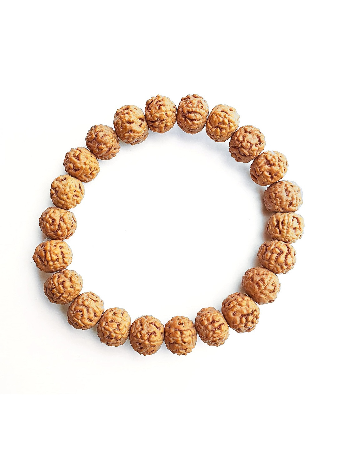 EDMIRIA Unisex Rudraksha 6 mukhi Beads Wrist Band Bracelet