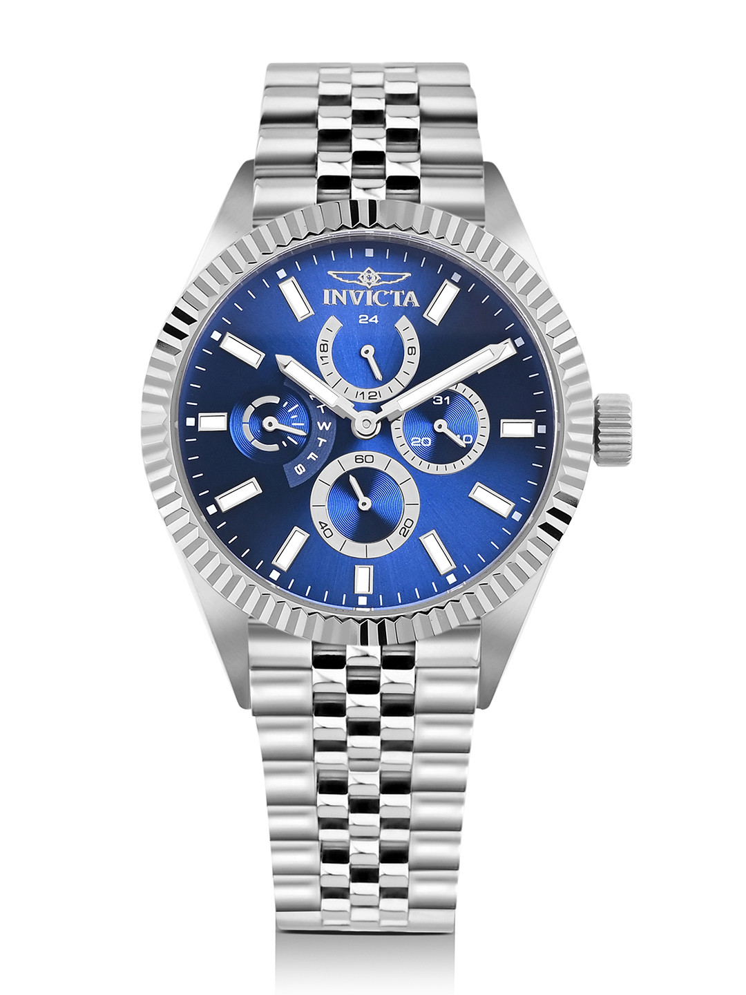 Invicta Men Round Dial & Stainless Steel Bracelet Style Straps Analogue Watch 49536