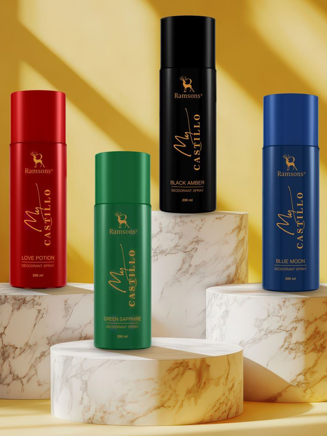 Ramsons Set Of 4 My Castillo Long Lasting Deodorant Spray - 200 ml Each