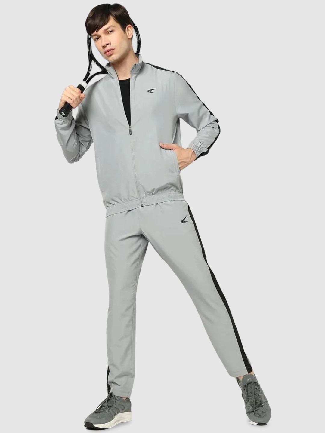 Performax Men Color-Block Mock Neck Tracksuits