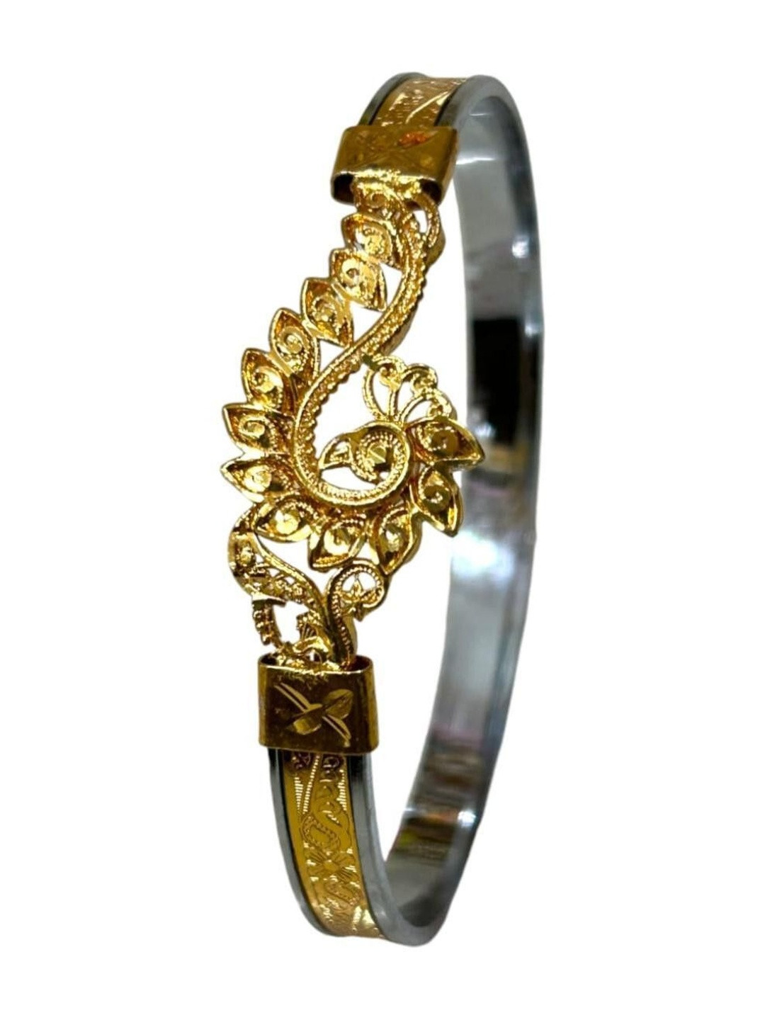 MAA sitala store Gold-Plated Slip On Ethnic Bangle