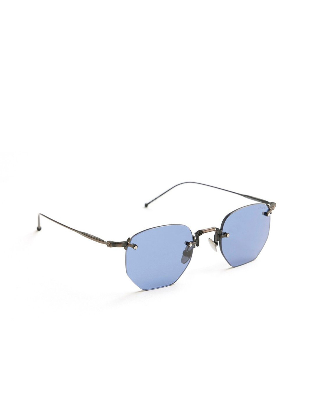 OPIUM Blue Unisex Uv Protection Rimless Aviator Sunglasses With OP-10309-C03