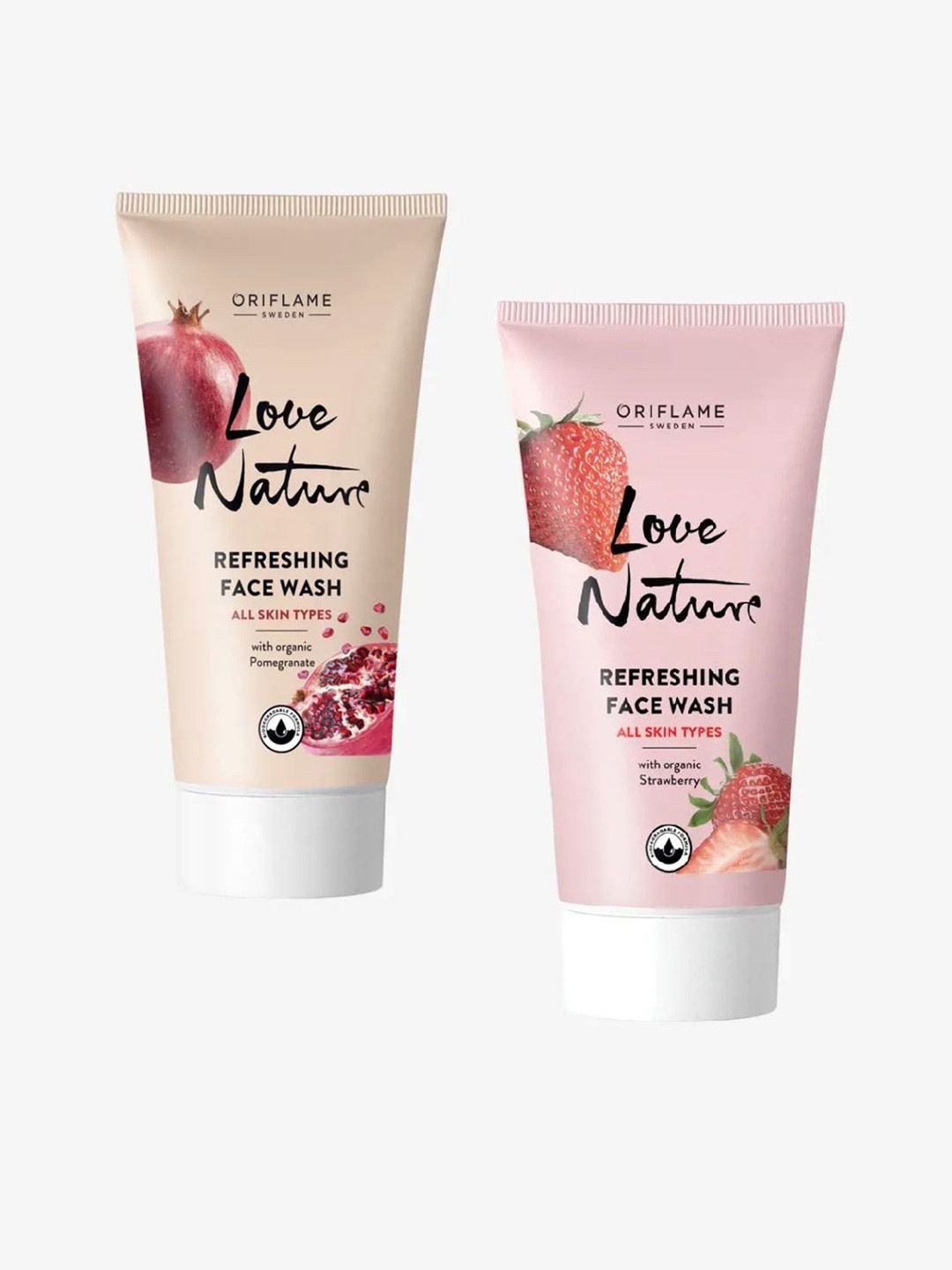 Oriflame Set Of 2 Love Nature Refreshing Face Wash - 50 ml Each