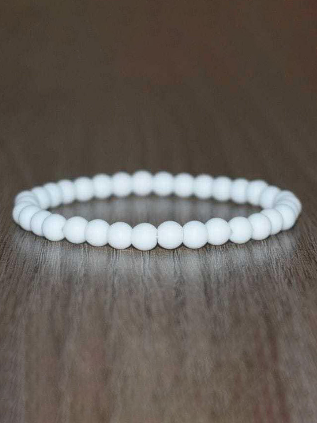 Sukhad Moonstone Beaded Elasticated Bracelet