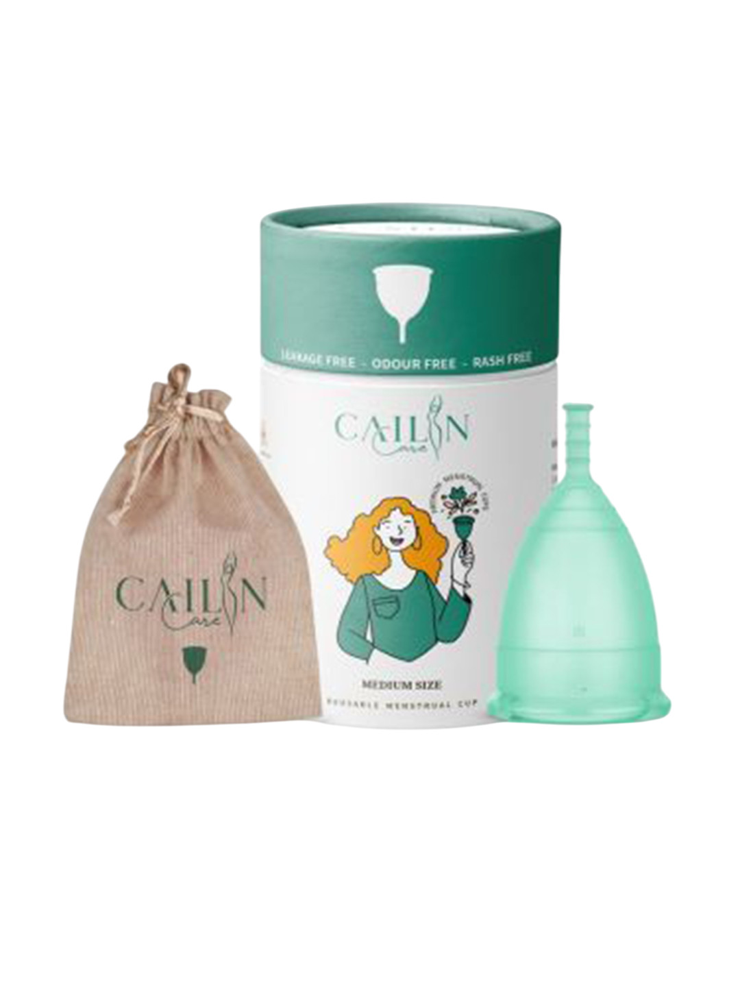 Cailin Care Super Soft Reusable Menstrual Cup With Air-Hole Technology - Medium