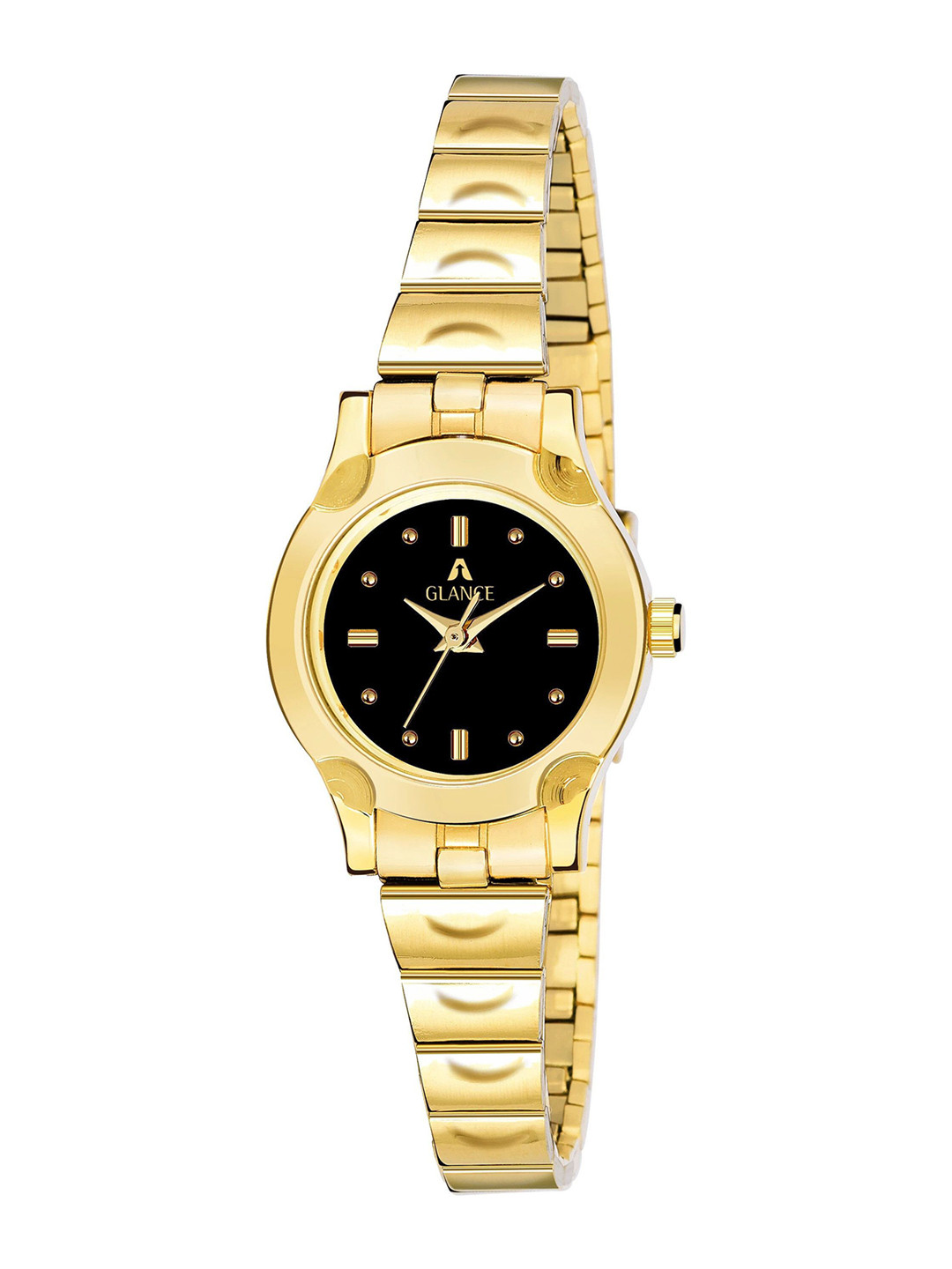 Aglance Unisex Round Dial Analogue Watch JK_153JK_AG8019ym02 Black Dial