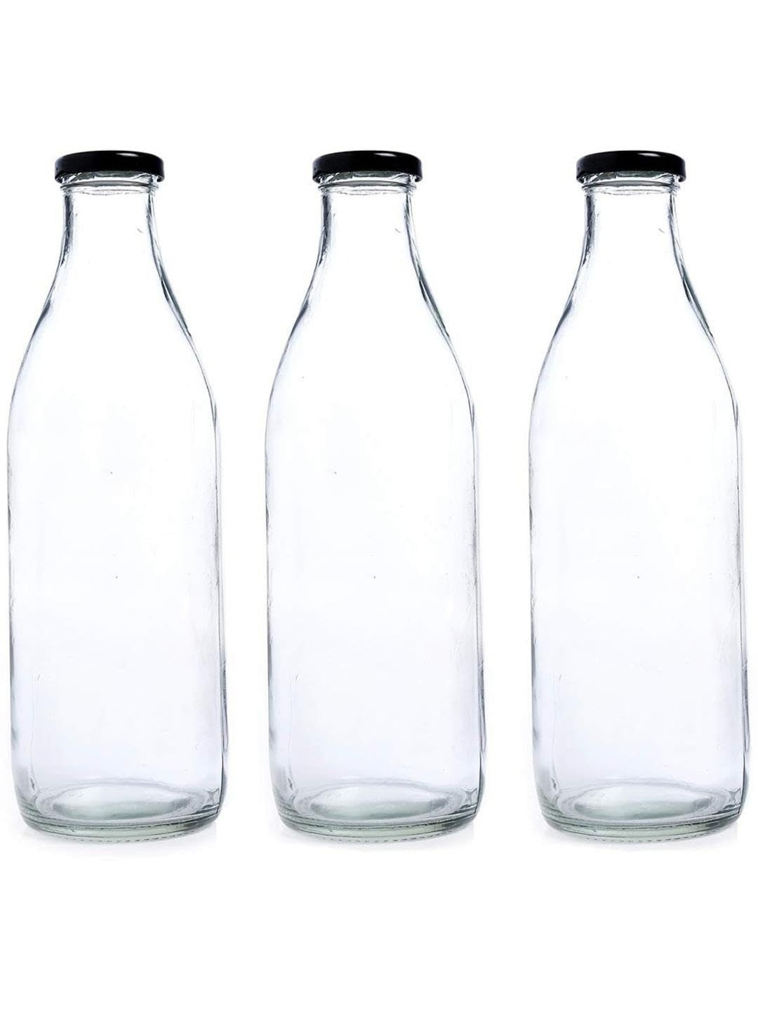 1ST TIME Glass Watter Bottel Transparent Freezer Safe 3 Pieces Regular 500 ML