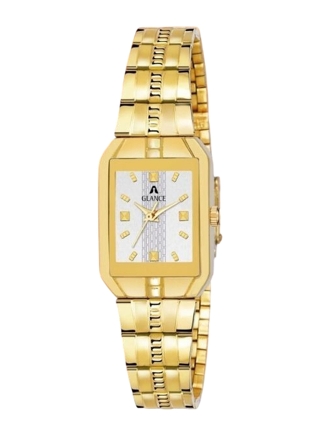 Aglance Unisex Embellished Dial & Bracelet Style Straps Analogue Watch JK_116874_9151ym03