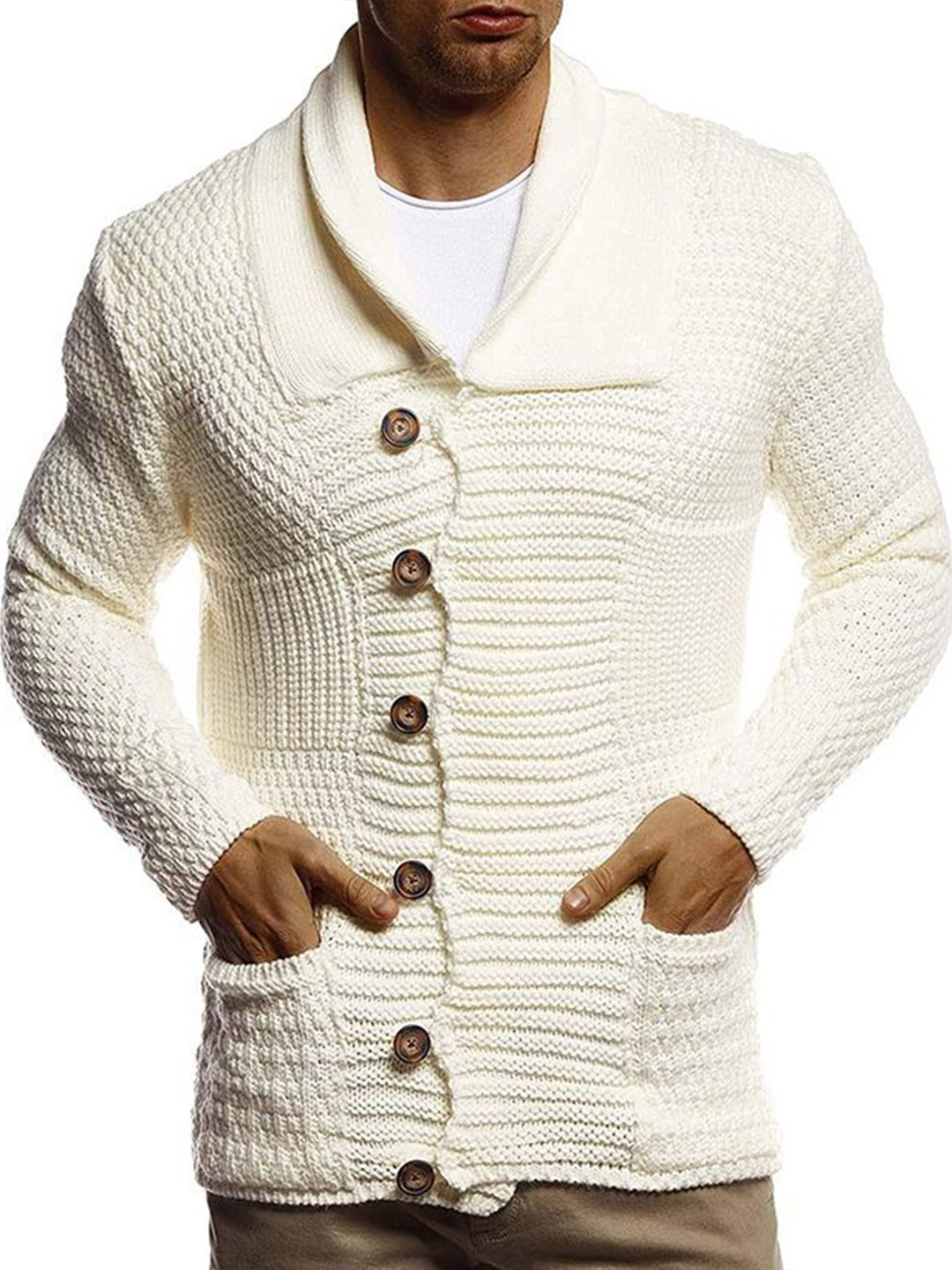 Mast & Harbour Men Long Sleeves Cardigan