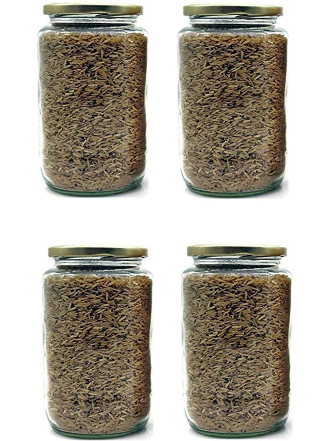 1ST TIME Pack of 4 Versatile Transparent Glass Jar