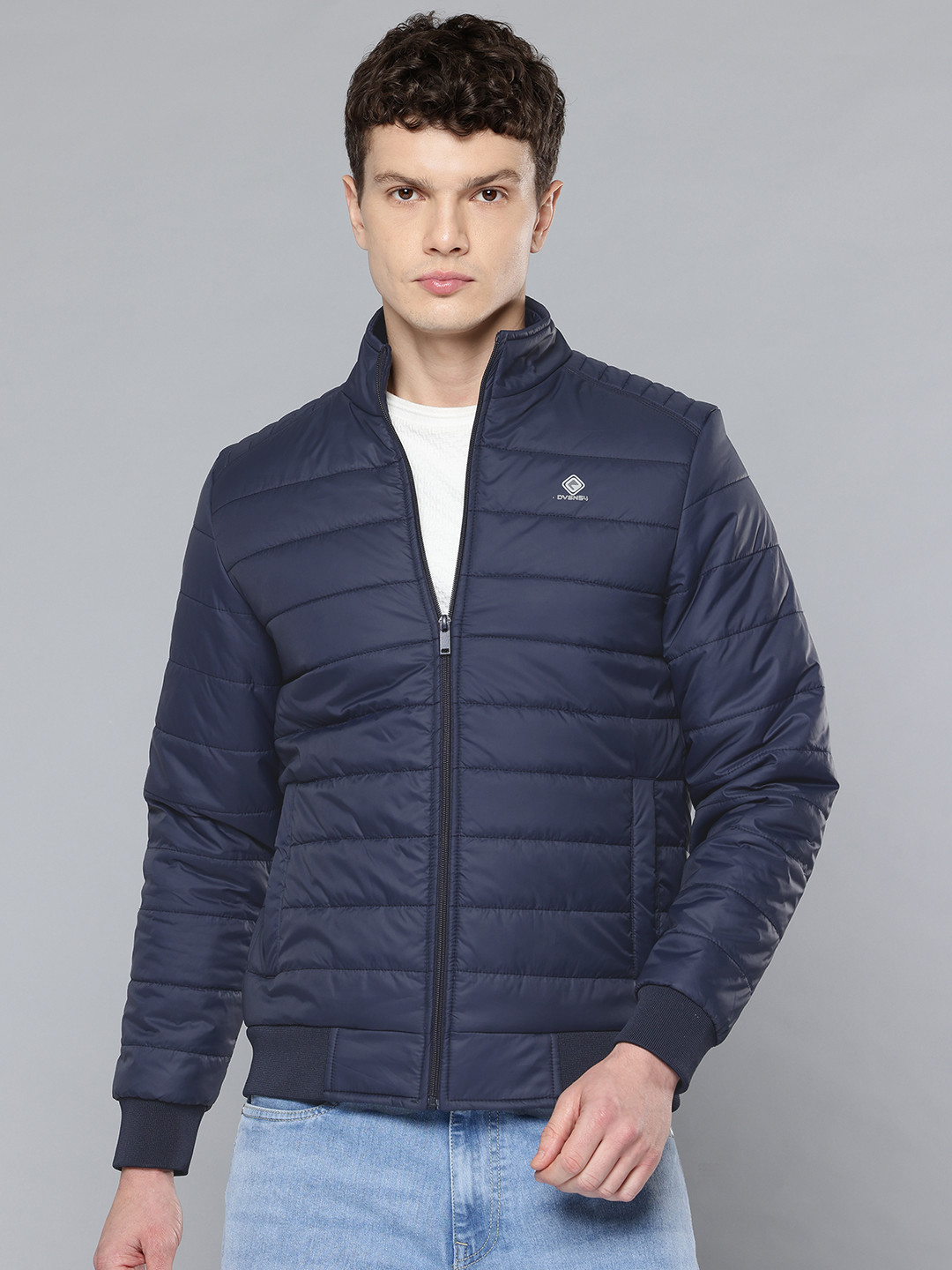 Fort Collins Solid Stand Collar Padded Jacket