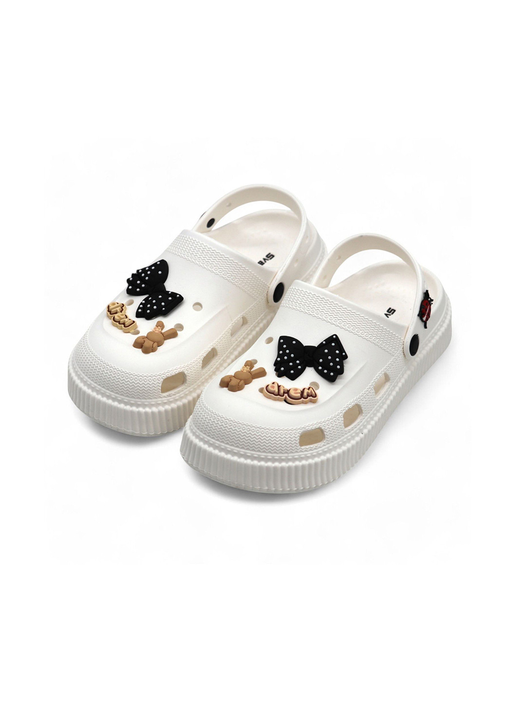 Svaar Women Bow & Teddy Charm Clogs