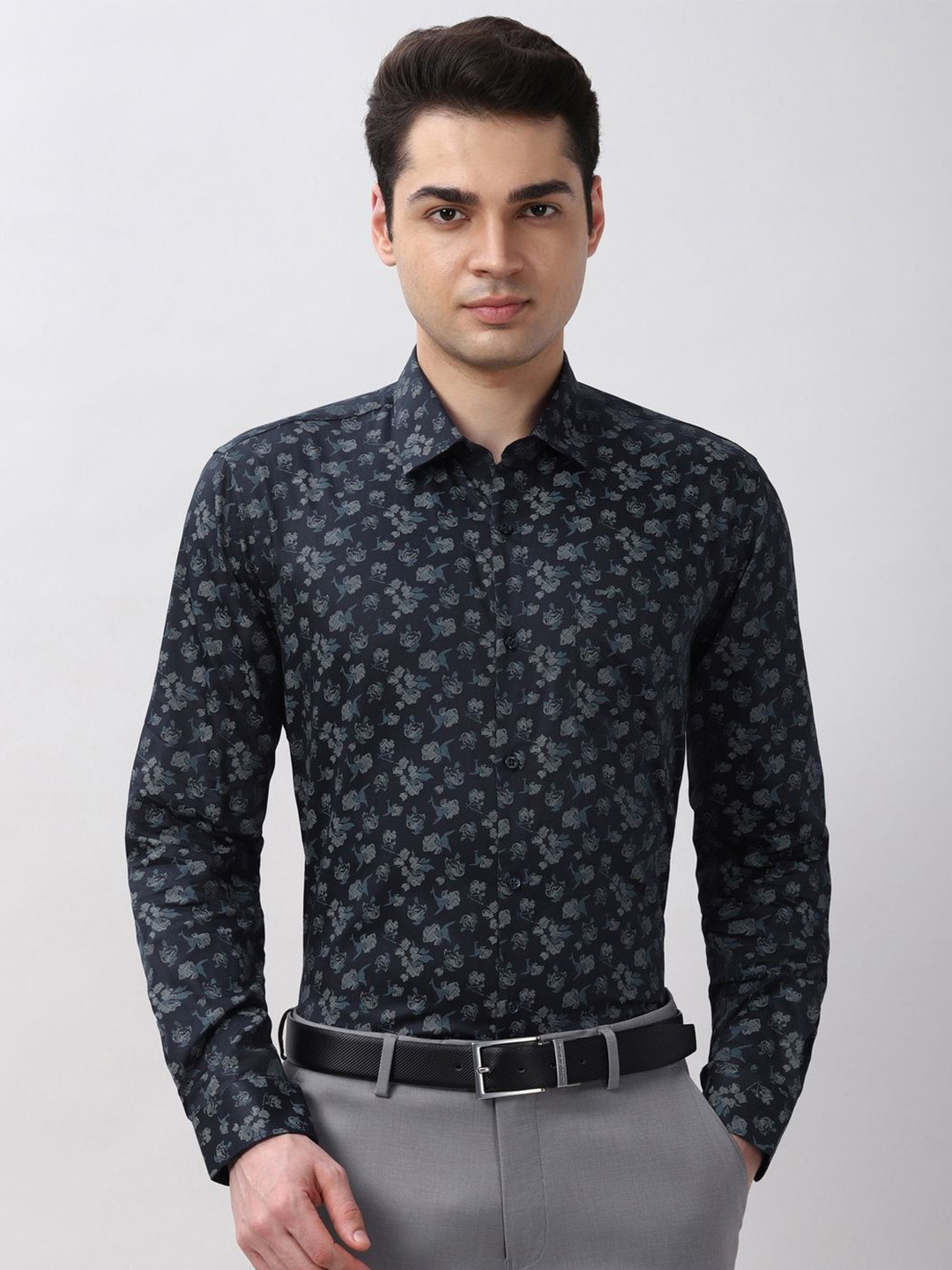 Peter England Floral Printed Pure Cotton Shirt