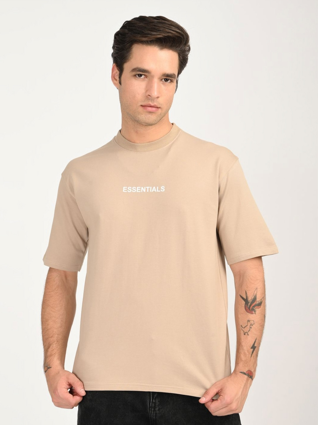 ESSENTIALS Graphic Printed Regular Fit Cotton T-shirt