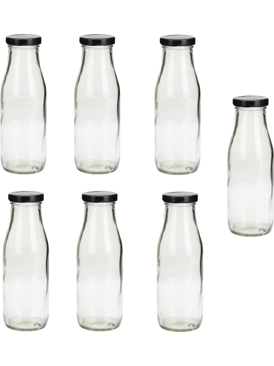 1ST TIME Transparent Glass Freezer Safe 7 Pieces Water Bottle - 500ML