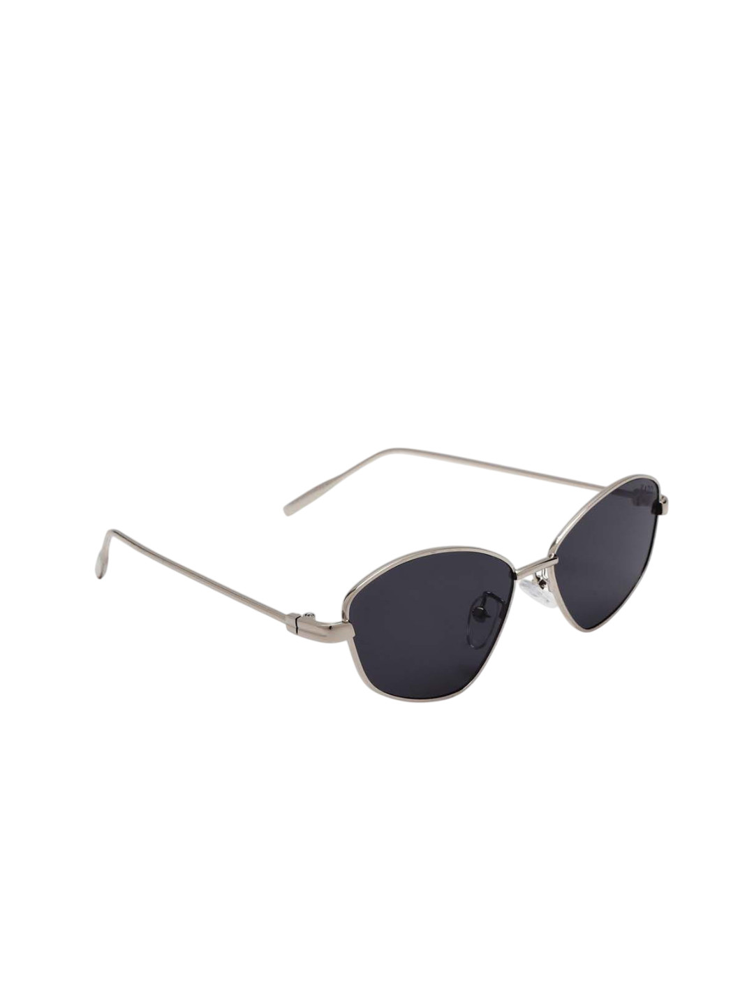 Kazo Women Cateye Sunglasses with UV Protected Lens DT0996BLACK SILVER COMBO_D